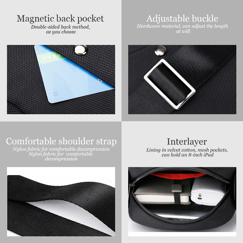 Сумка кросс боди ARCTIC HUNTER мужская многофункциональная водонепроницаемая сумка