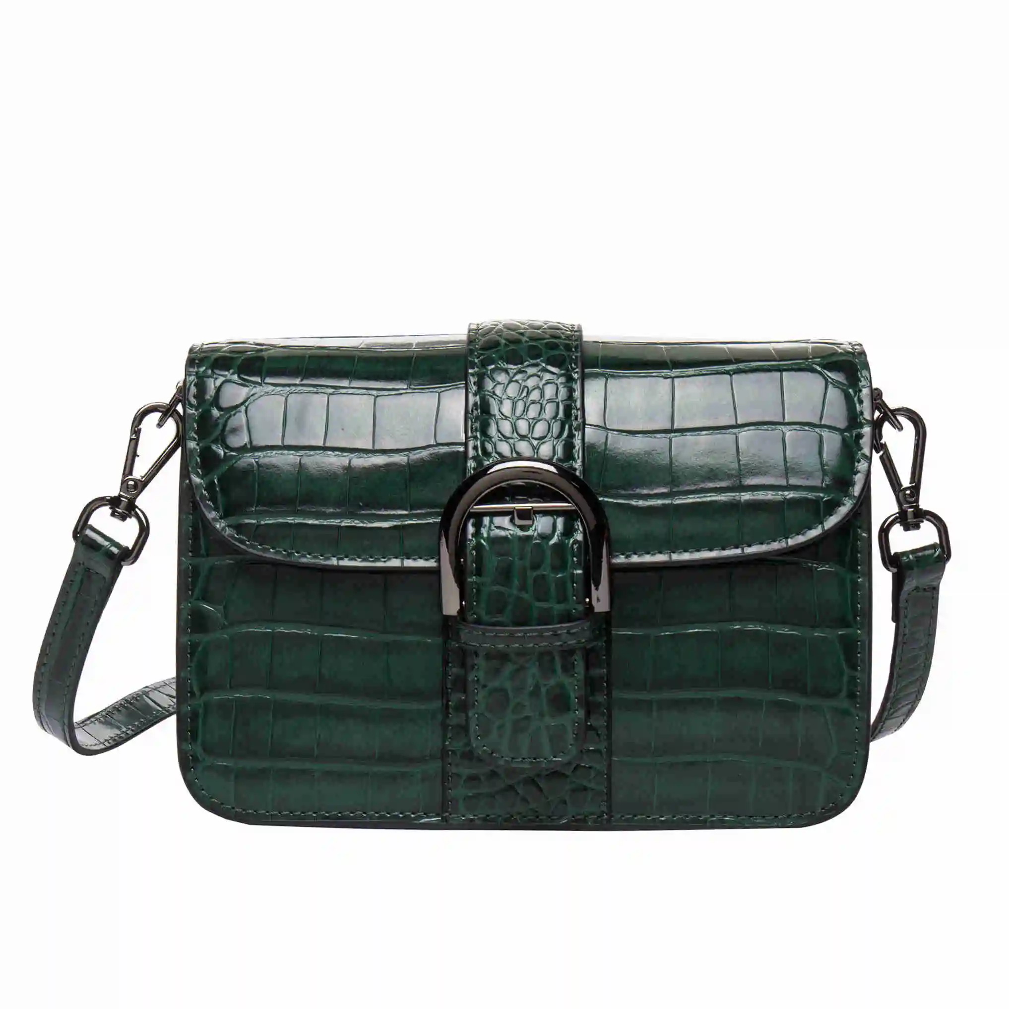 N1404-Green BISON DENIM дизайнерские женские сумки-мессенджеры из натуральной кожи с рисунком аллигатора, дизайнерская сумка из воловьей кожи, роскошные модные женские сумки B1404 - Цвет: N1404-Green
