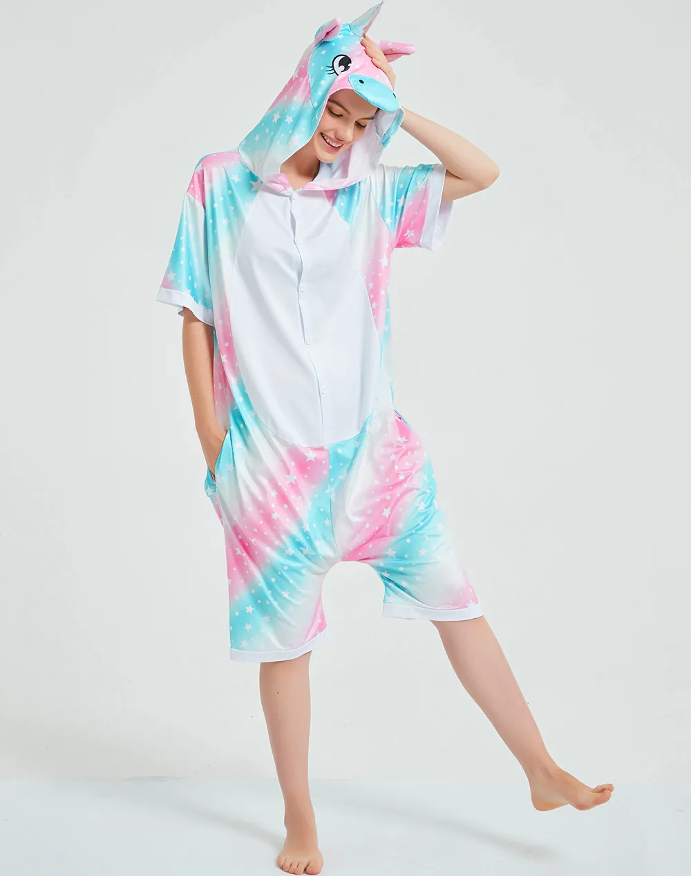 Пижама-кигуруми в виде единорога женские комбинезоны с животными для взрослых