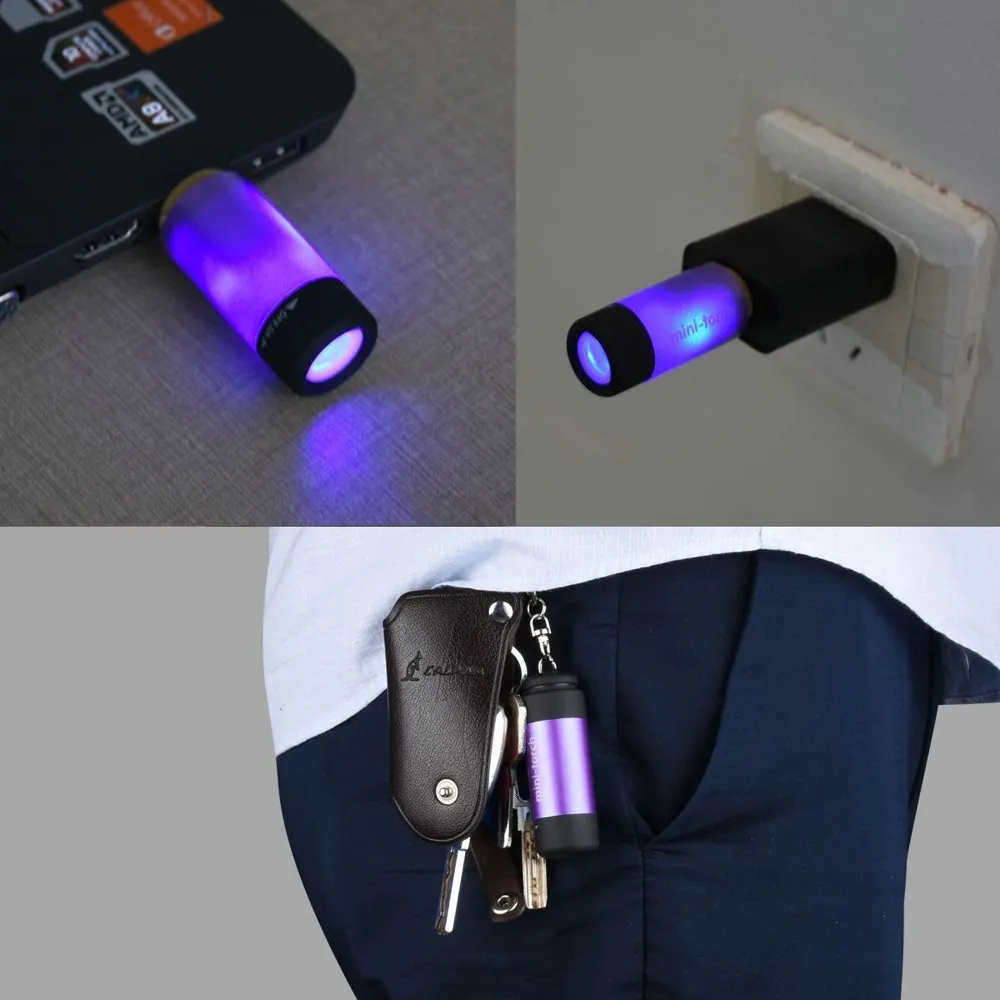 Мини-фонарик 0,3 Вт 25лум Мощный USB Перезаряжаемый СВЕТОДИОДНЫЙ торшер фонарь брелок фонарь кемпинг