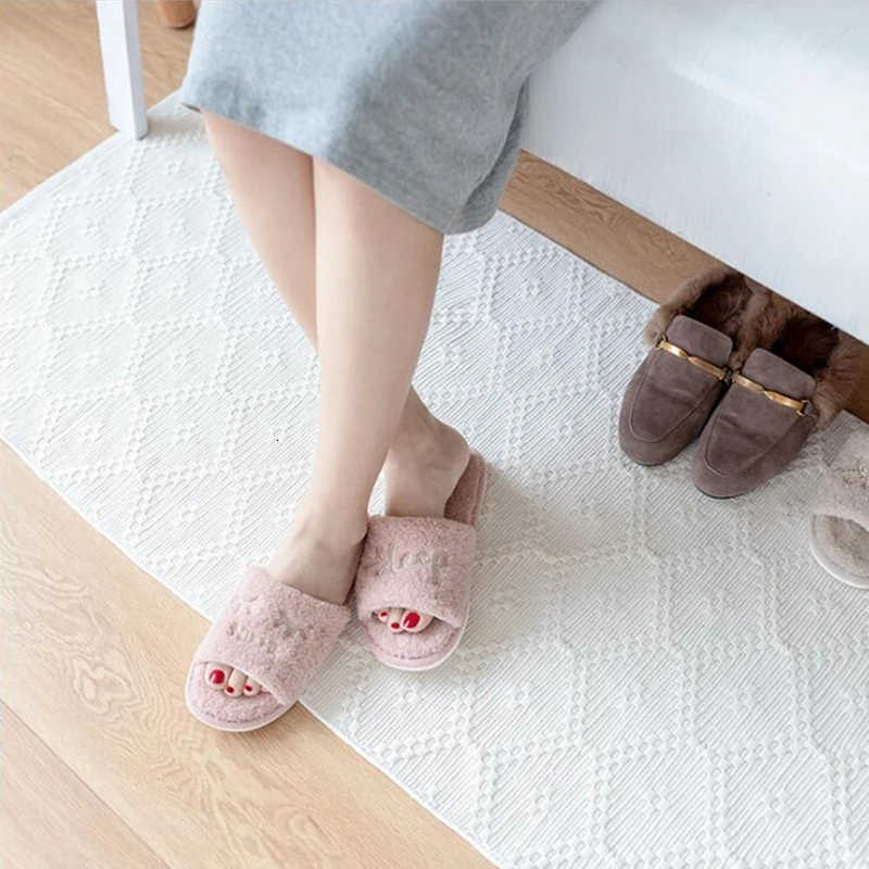 Скандинавские мягкие белые волнистые хлопковые коврики для гостиной спальни
