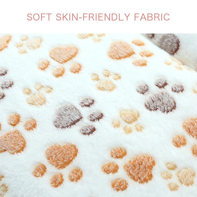 Soft Pet Dog Mat Flannel Cotton Paw Foot Print Washable Blanket Warm Sleeping Beds For Small Medium Dogs Cat Accessories | Дом и сад