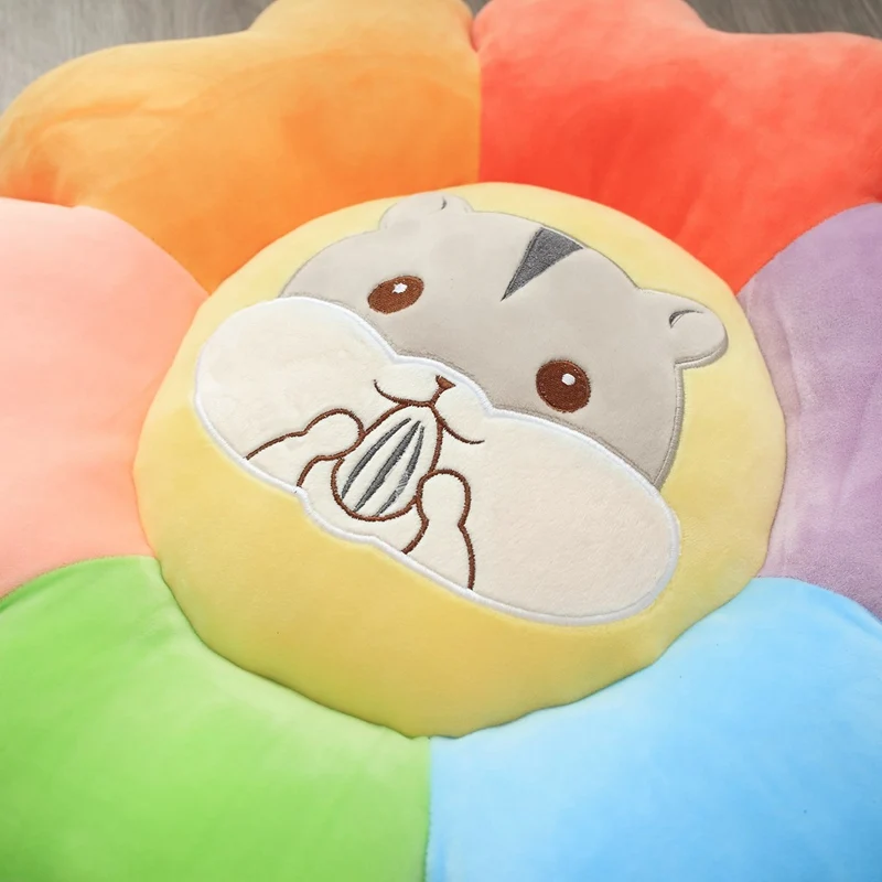 Игрушка плюшевая в виде хомяка и подсолнуха 1 шт. 50 см | Игрушки хобби