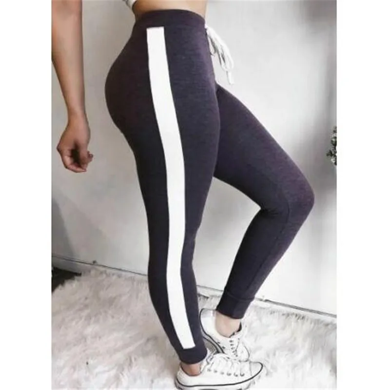 Повседневные женские облегающие спортивные штаны с высокой талией брюки хип хоп