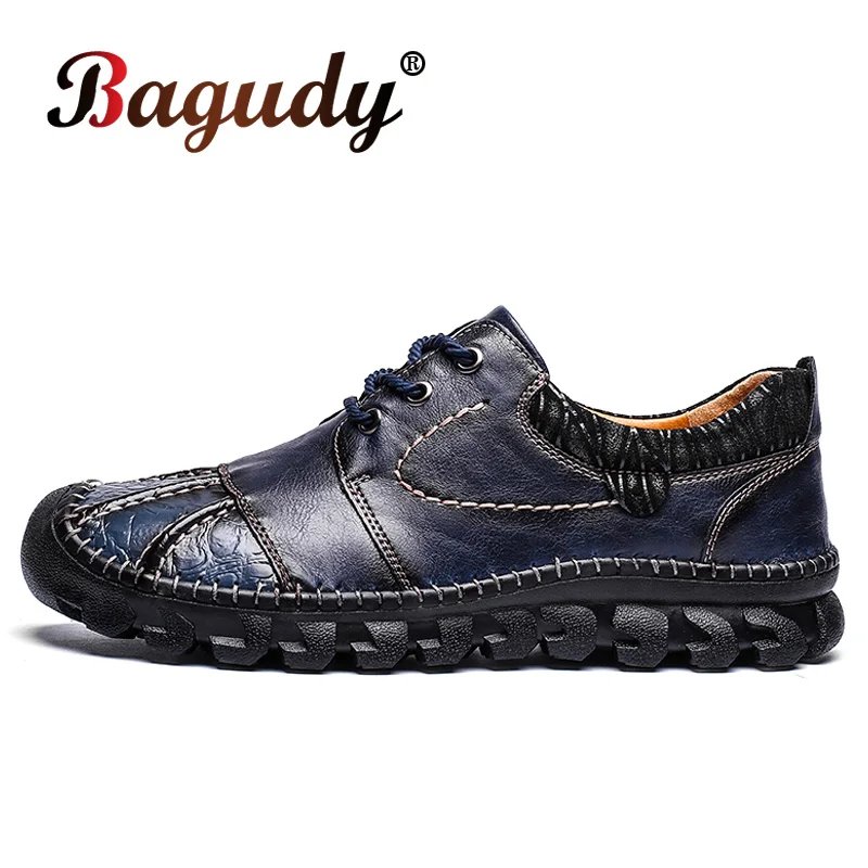 

Comfortable Men's Casual Shoes Loafers Men Shoes Quality Split Leather Shoes Men Flats Fashion Moccasins Shoes Plus Size 39-48