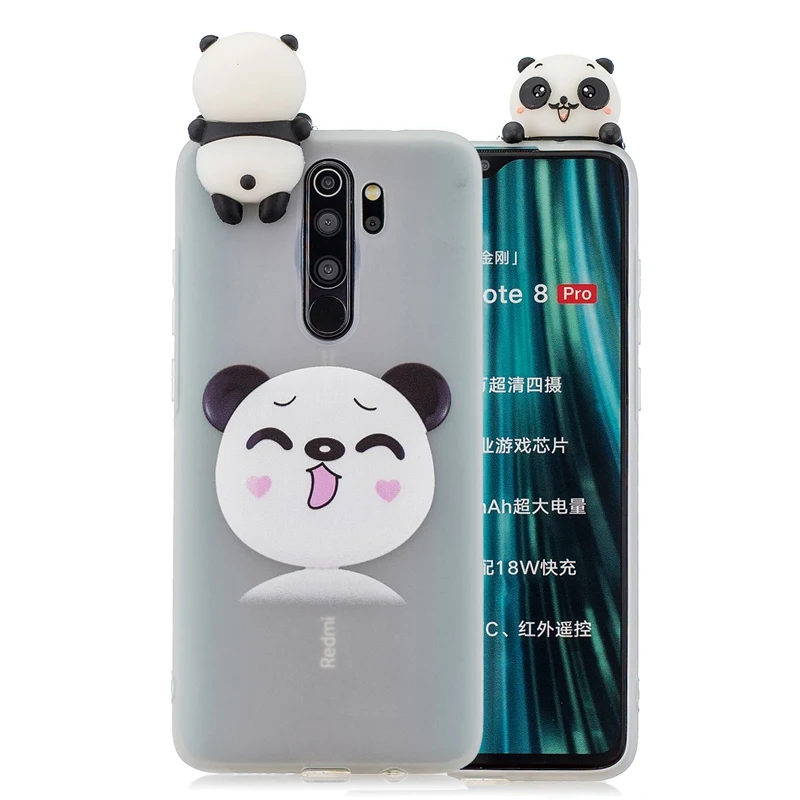smile panda 3D игрушки силиконовые для Xiaomi Redmi Note 8 чехол Redmi Note 8 Pro 8T 8A конфеты Мягкий мультфильм Redmi Note 8 чехол Redmi Note 8 Pro Чехол - Цвет: smile panda