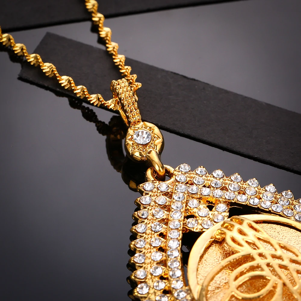 Ожерелье из металла с кристаллами ааа для турецких монет-золотой цвет турецкие