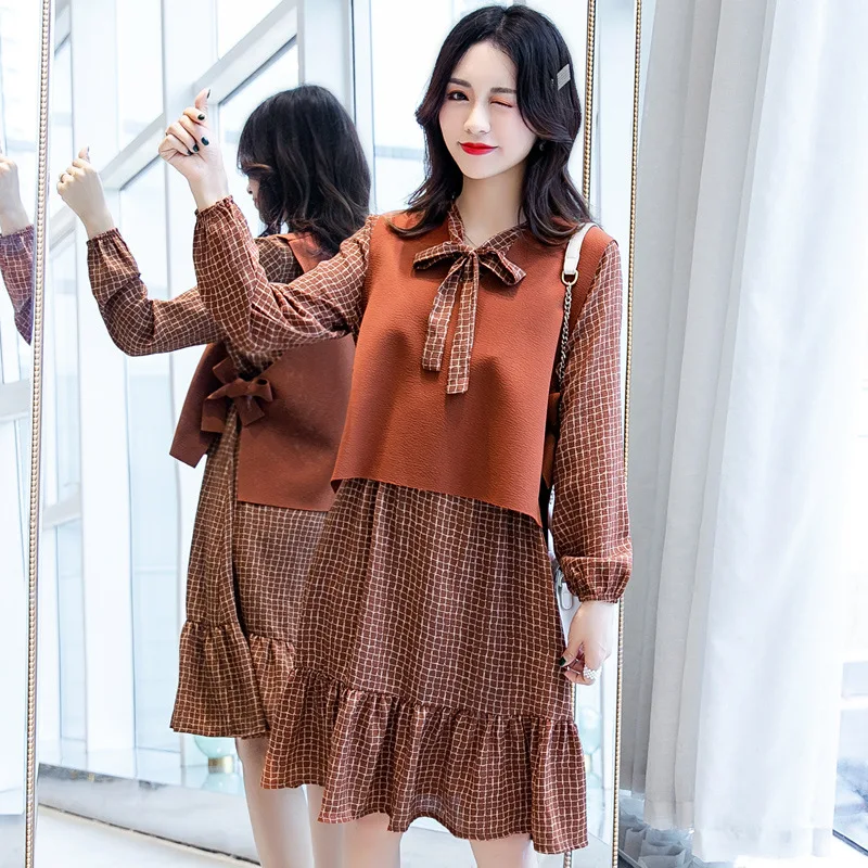 Модные женские платья для грудного вскармливания осенне-зимнее платье