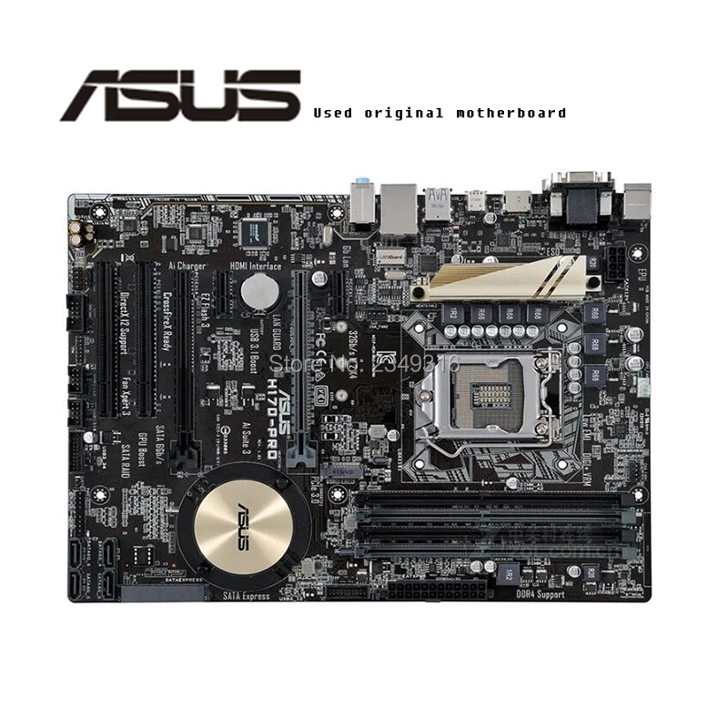 Б/у оригинальная материнская плата для Asus DDR4 Socket LGA 1151 H170 USB2.0 USB3.0|Материнские