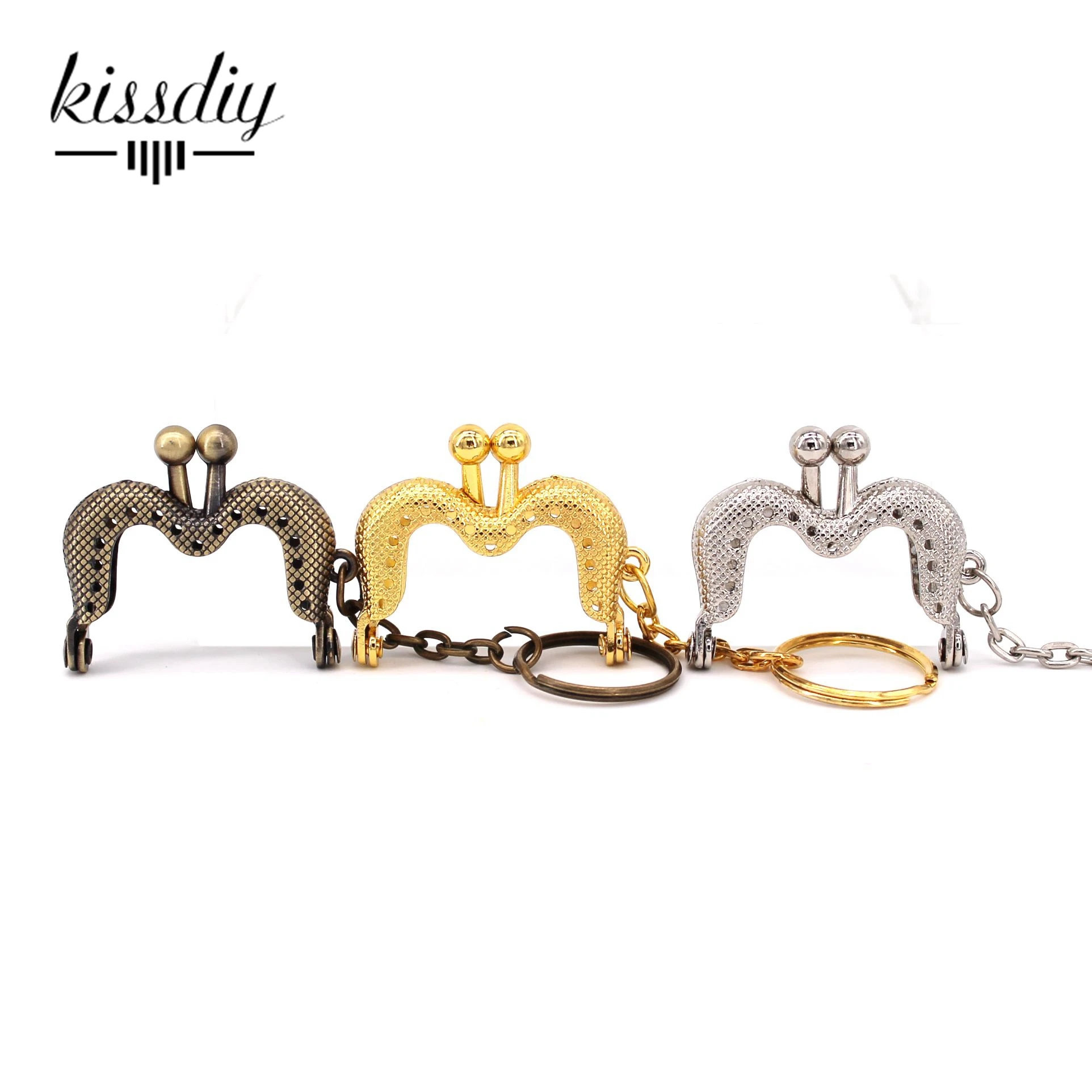 KISSDIY 25 шт. 4 см мини серебряные золотые серьги, кошелек, рамка, брелок, поцелуй, cluth, застежка diy, сумка, аксессуар - Цвет: Mix item