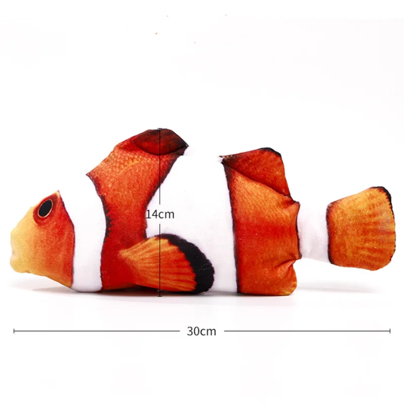 

Cats Toys Electric 3D Simulation Soft Plush Interactive Dancing Shaking Fish For Kittys