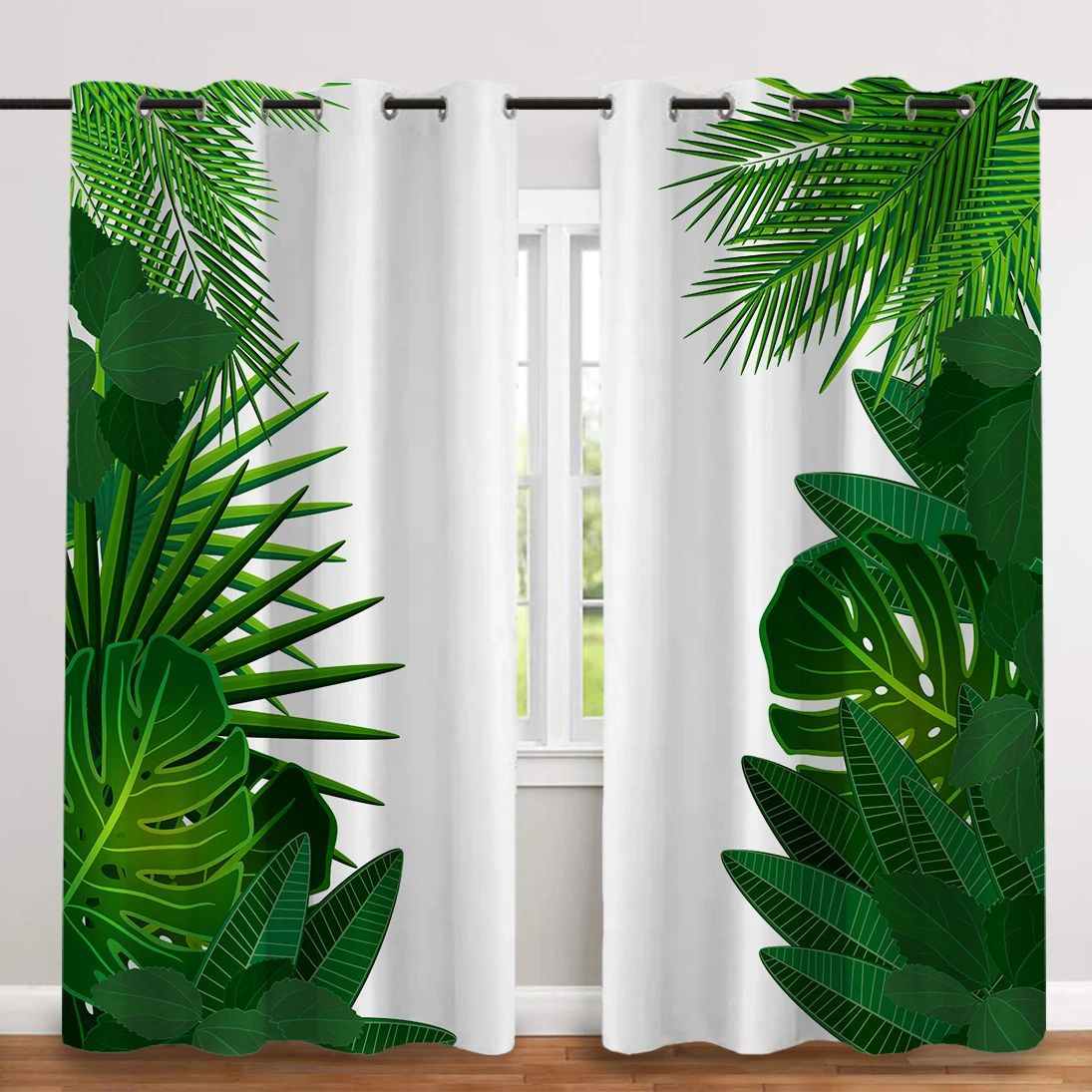 

Плотные тканевые занавески с тропическими листьями, шторы в скандинавском стиле для окон, светонепроницаемые шторы для спальни и гостиной, ...