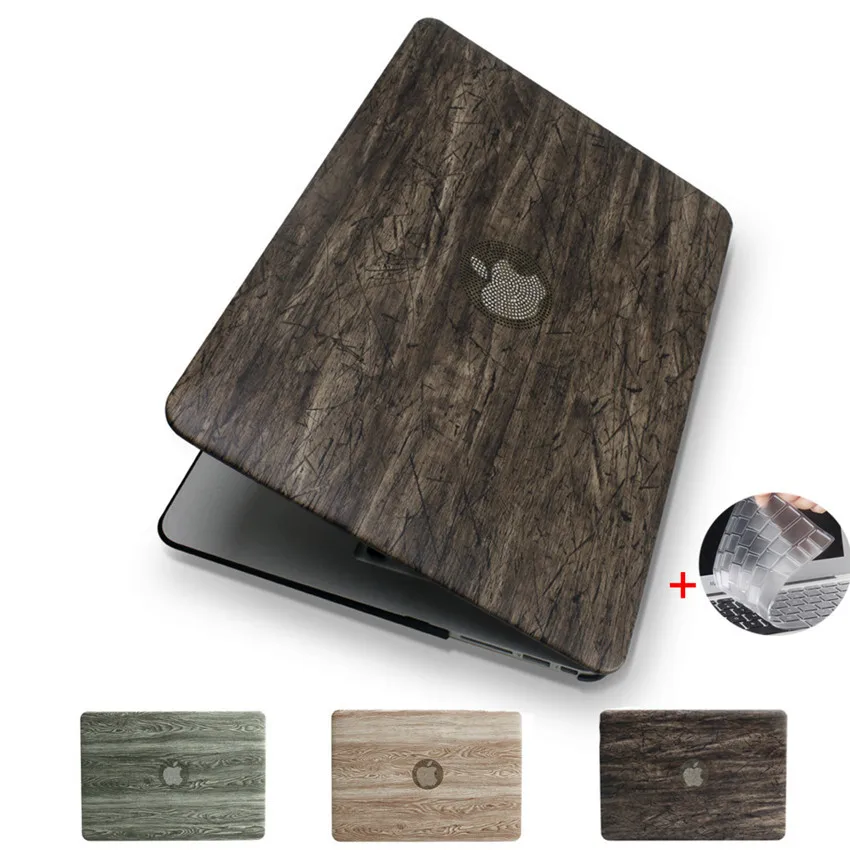 Новый реалистичный чехол из искусственной кожи под дерево для MacBook Air Pro Retina 11 12 13 15
