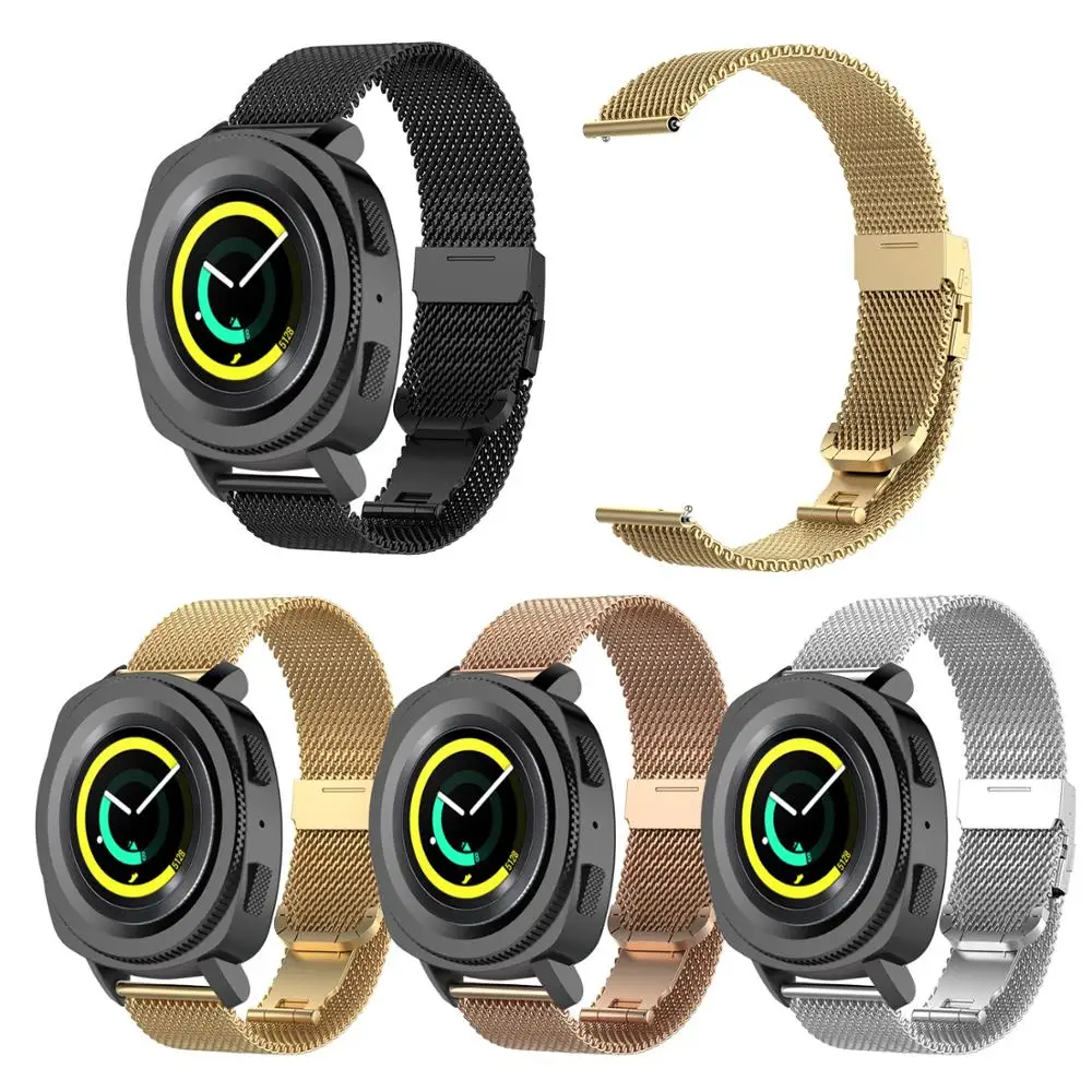 Для металлического Миланского браслета samsung gear Sport SM R600 Galaxy Active2 20 мм Сменные