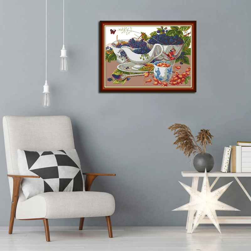 Joy Sunday Новое поступление набор сделай сам вышивка крестиком в виде диких фруктов