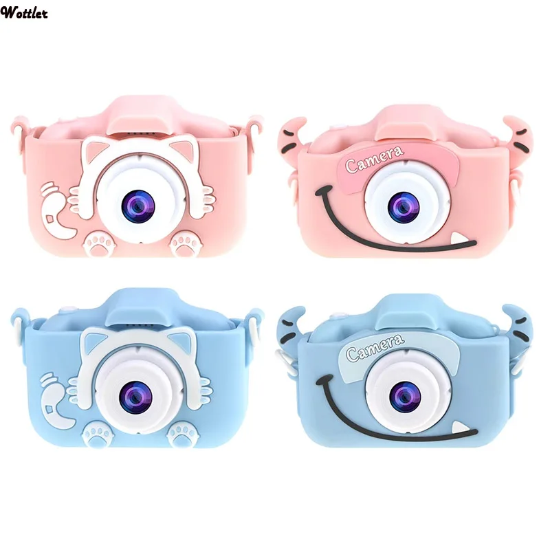 

Двойная Цифровая камера HD 1080P для детей камера с мультяшным рисунком Чехол Детская камера подарок на день рождения Рождество для детей