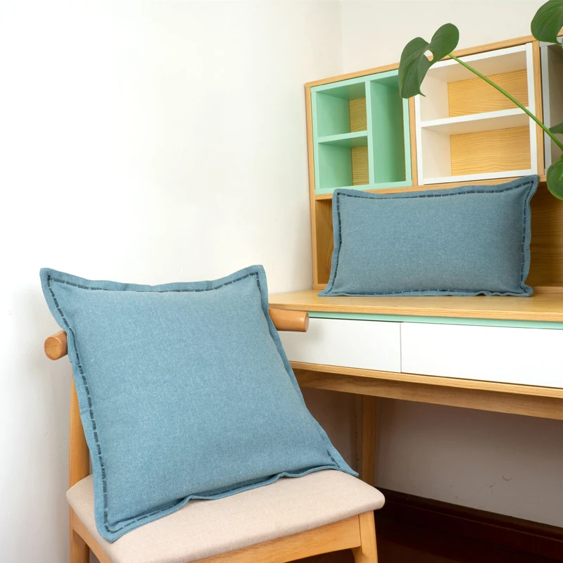 Скандинавский стиль светло синяя наволочка пеньминг конверт пледы Подушка Диван