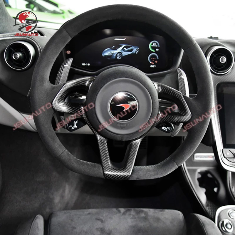 Pаспродажа Для 600LT OEM стильная настоящая сухая углеволоконная внутренняя панель рулевого колеса Крышка для Mclaren 540C 570S GT Spider