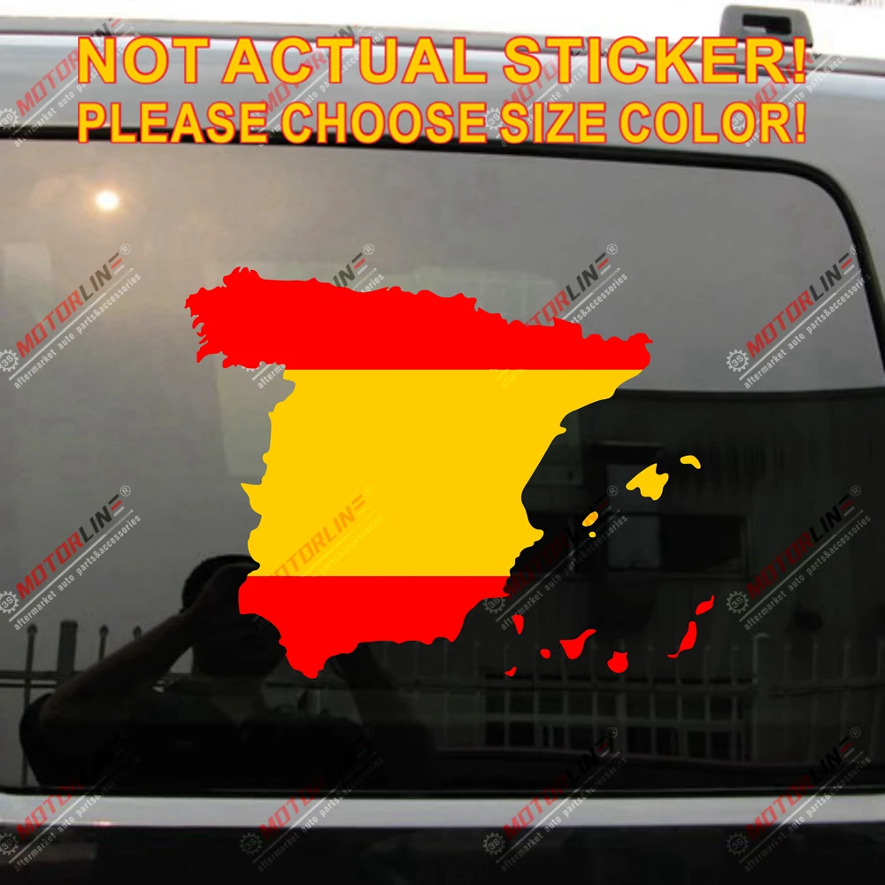 Карта Флаг Испании наклейка автомобильная виниловая размер без bkgrd | Автомобили и
