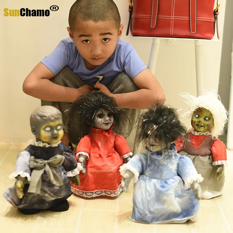 

Hot Selling Halloween Decorative Walking Doll Voice Controlled Induction Luminous Bar Haunted House Scene Layout Display