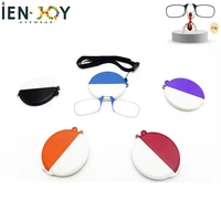 ienjoy reading glasses women nose clip on thin foldable folding diopter glasses men magnifying presbyopia eyewear with case