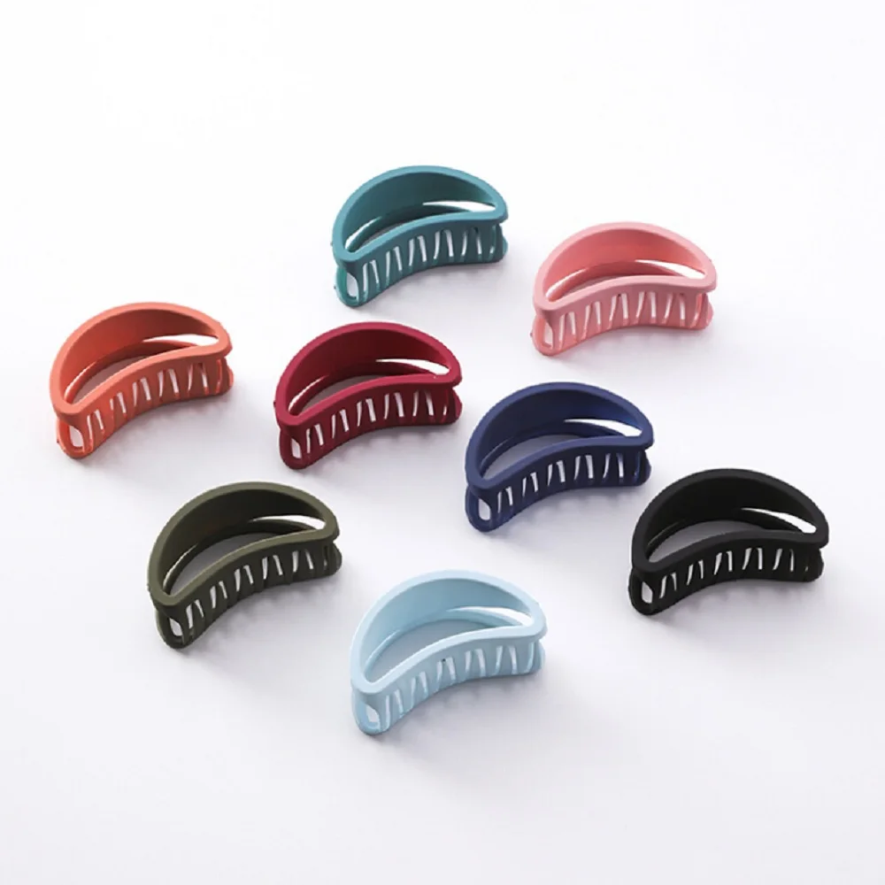Тусклый полированный акриловый зажим для волос с отверстиями заколка простая