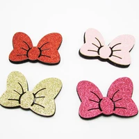 20pcs 64 3cm mickey bow tie appliques for craft clothes stickers supplies diy hair clips ornament