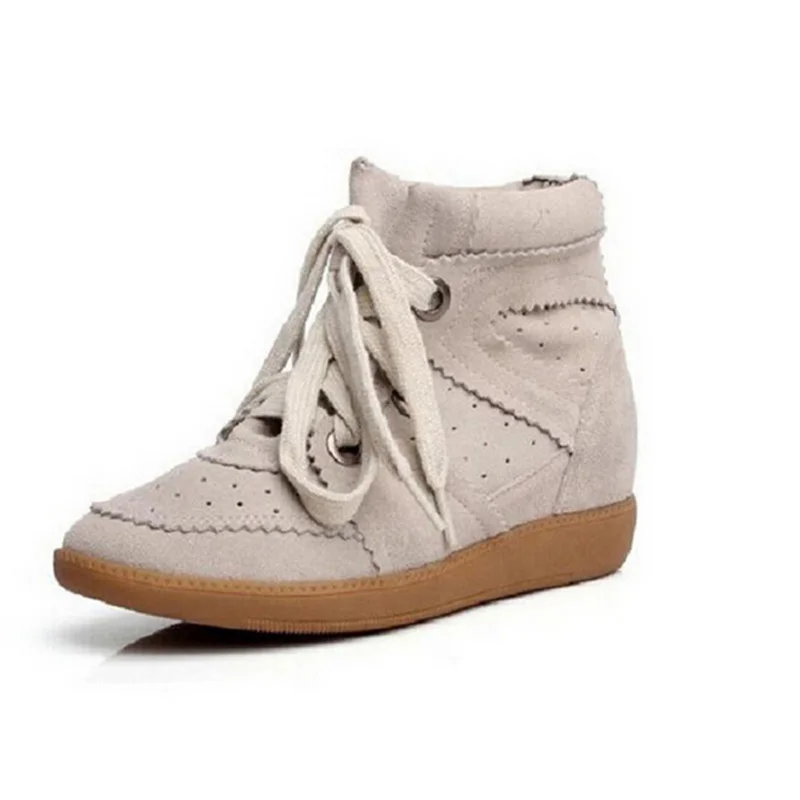 Bobby/обувь на танкетке из натуральной кожи Повседневная дышащая обувь визуально