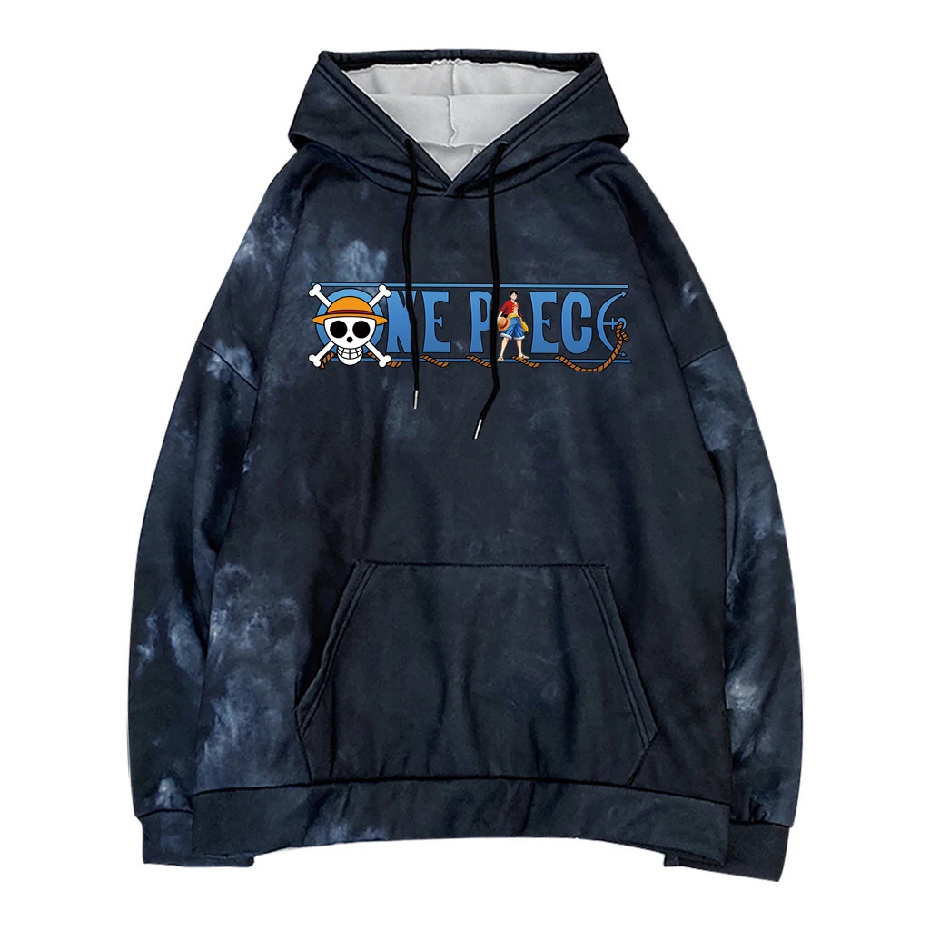 

One Piece Hoodies Men Causal Anime Hoodie Harajuku Ulzzang Pullover Sweatshirt Hip Hop Streetwear Aesthetic Tie-dye Clothes