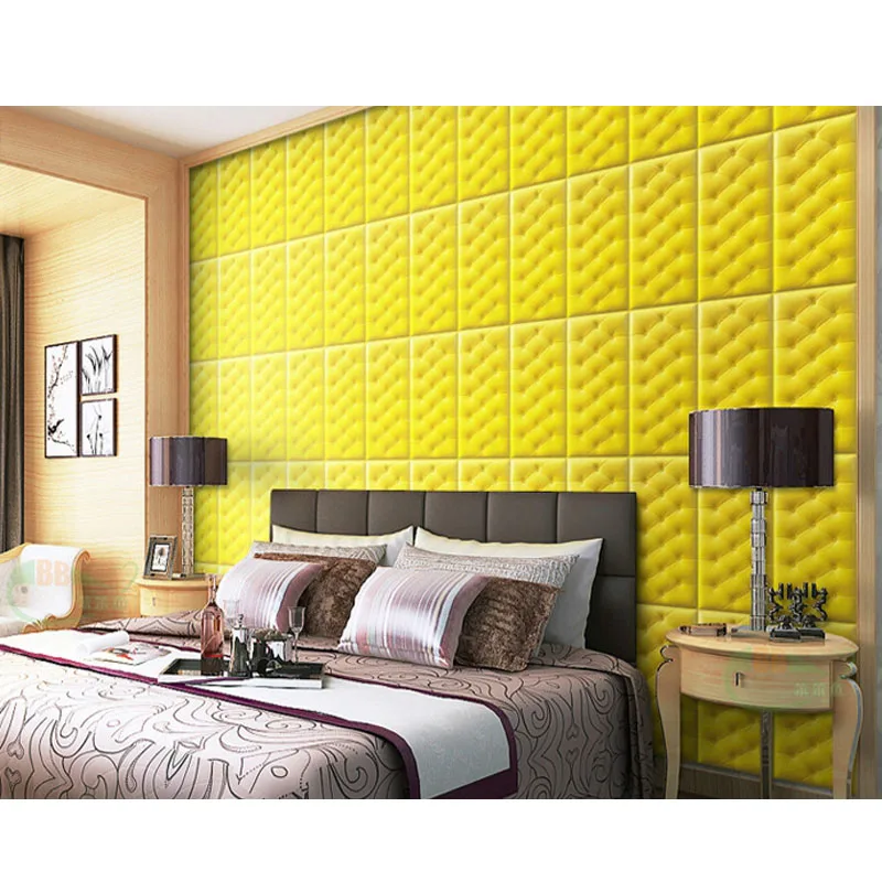 

Thicken mosaic self-adhesive headboard soft bag anti-collision wall stickers tatami soft wall stickers imitation wall stickers