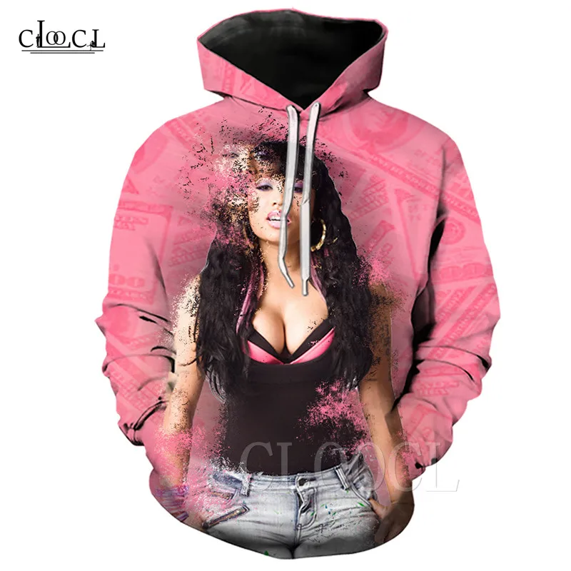 3D толстовки Nicki Minaj с принтом звезды певицы Повседневная Крутая толстовка длинным