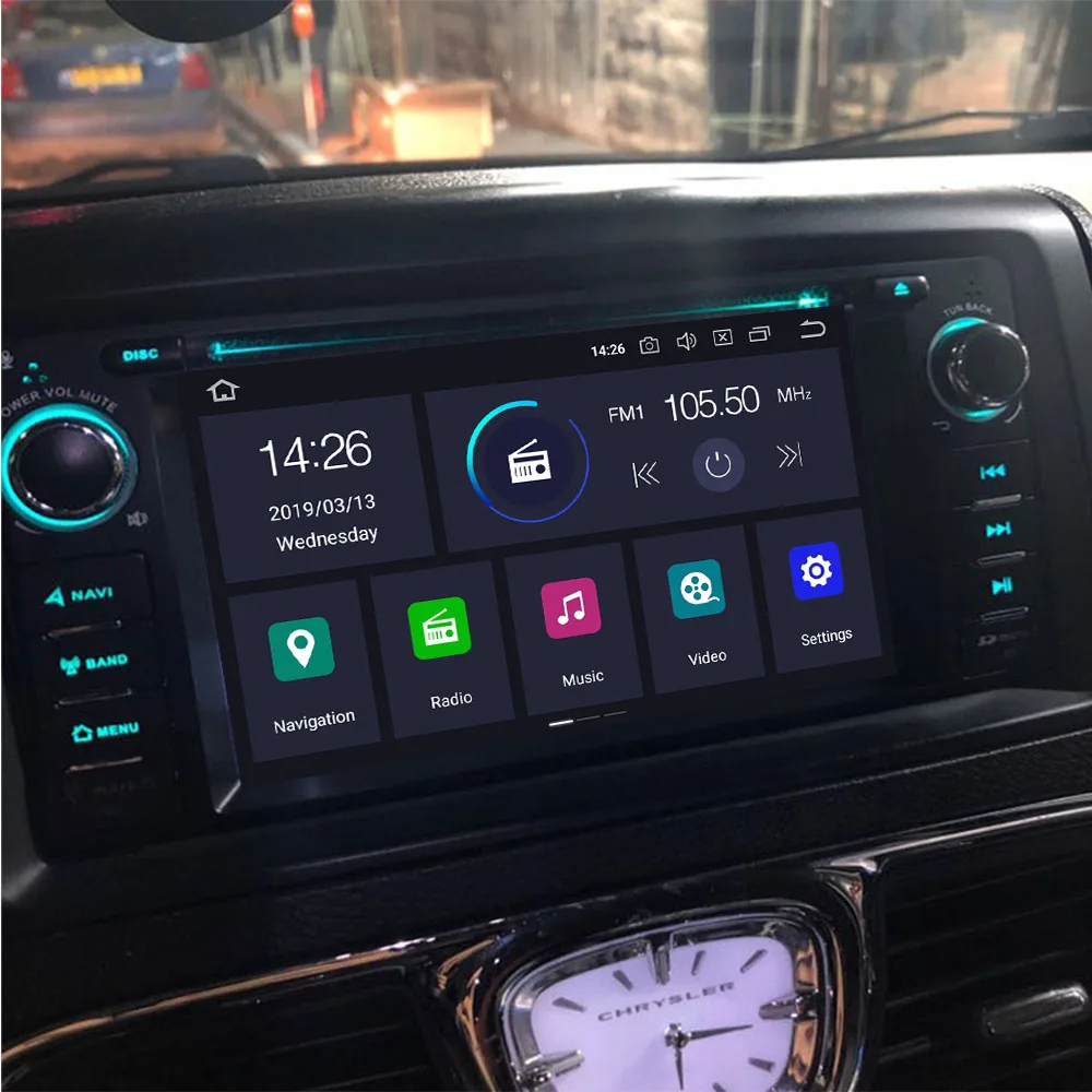 Android 10 4 + 64 автомобильный Радио Мультимедиа DVD GPS для Dodge RAM 1500 Chrysler Sebring Jeep Compass Commander