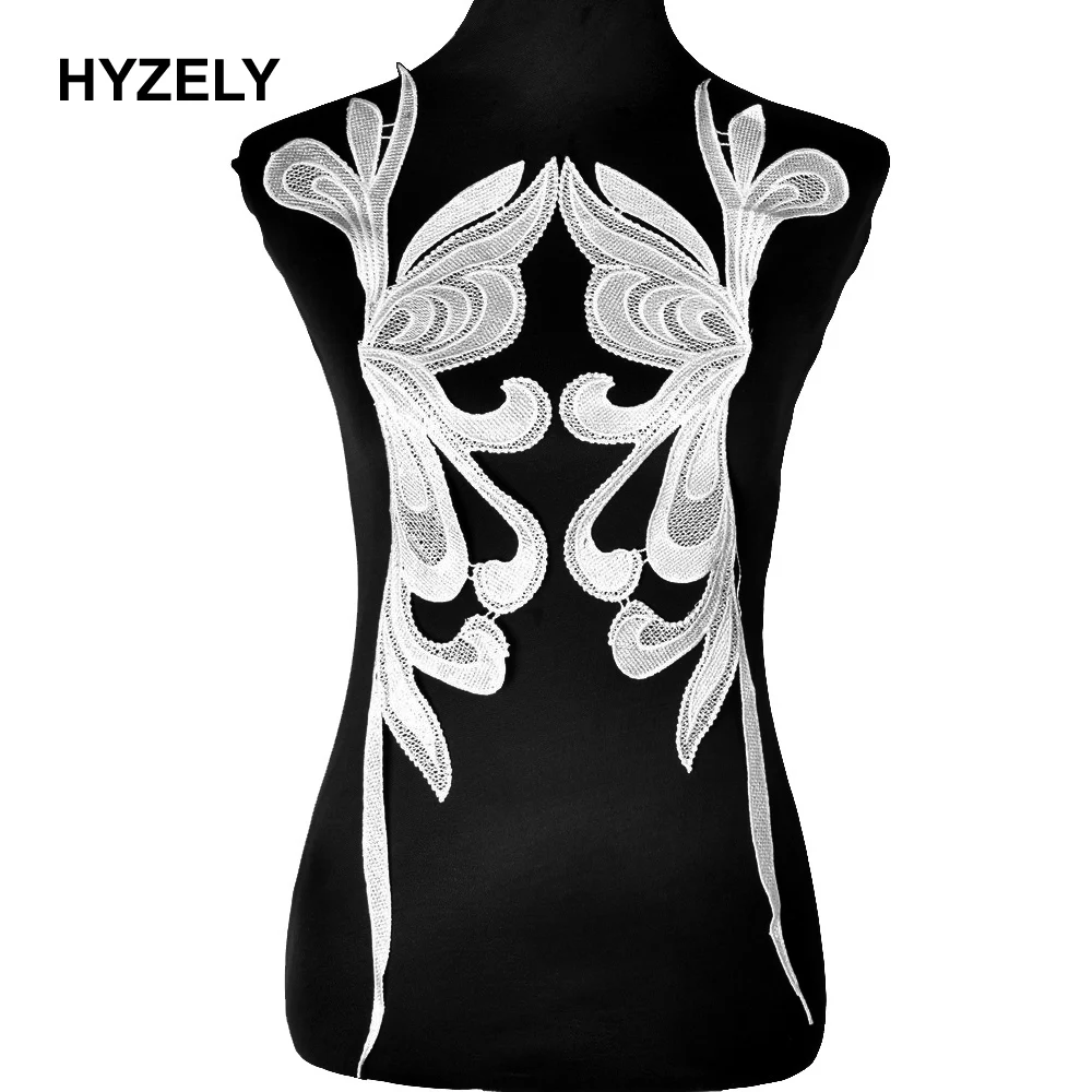 1 пара вышитых цветочных кружевных воротников с вырезом DIY кружевная ткань одежда