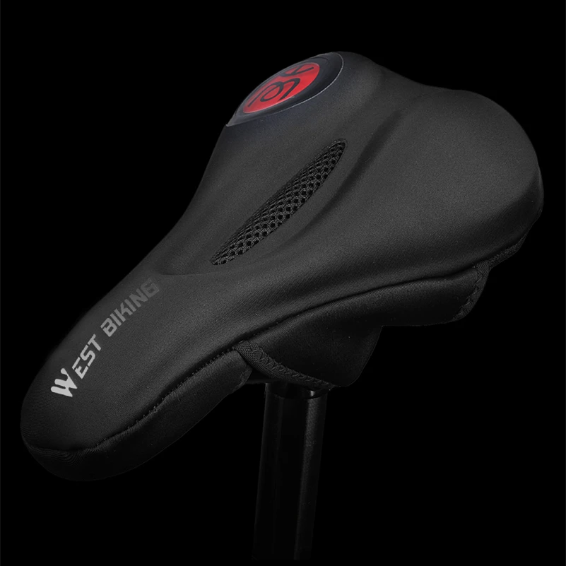 

WEST BIKING Bicycle Saddle Cover Memory Foam Silicon Gels Cycling Seat Mat Comfortable Thick Sponge Soft MTB Bike Saddle Cover