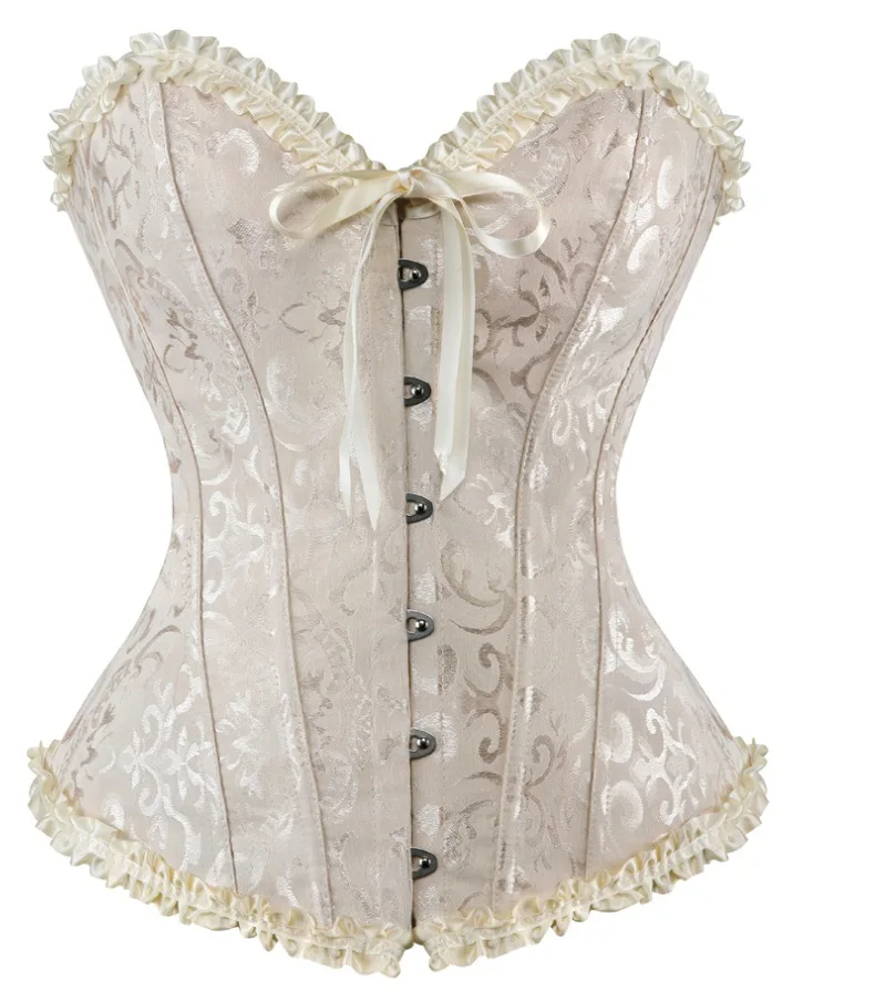 

Sexy Lace Corset Plus Size Floral Brocade Corset Feminine Lingerie Fashion Tops QZ0213