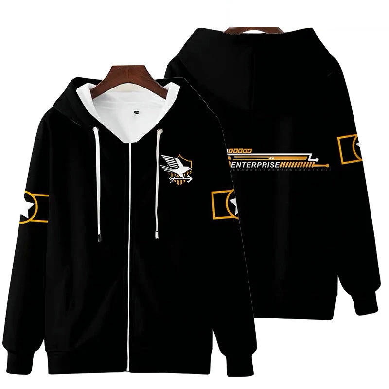 

Game Azur Lane 3D Men/Women Autumn Zipper Sweatshirt Fashion Zipper Hoodies Sweatshirt Long Sleeves Pollover Plus Size