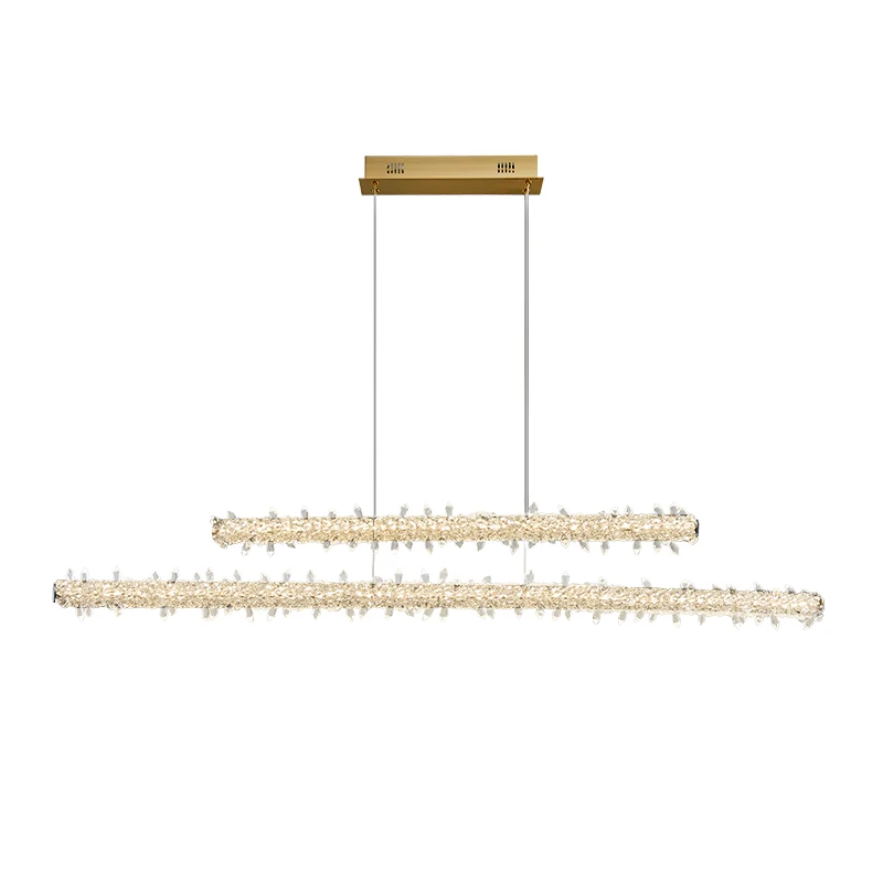 

Nordic word long light luxury crystal lamp modern net red bar table lamp chandelier personality creative table lamp