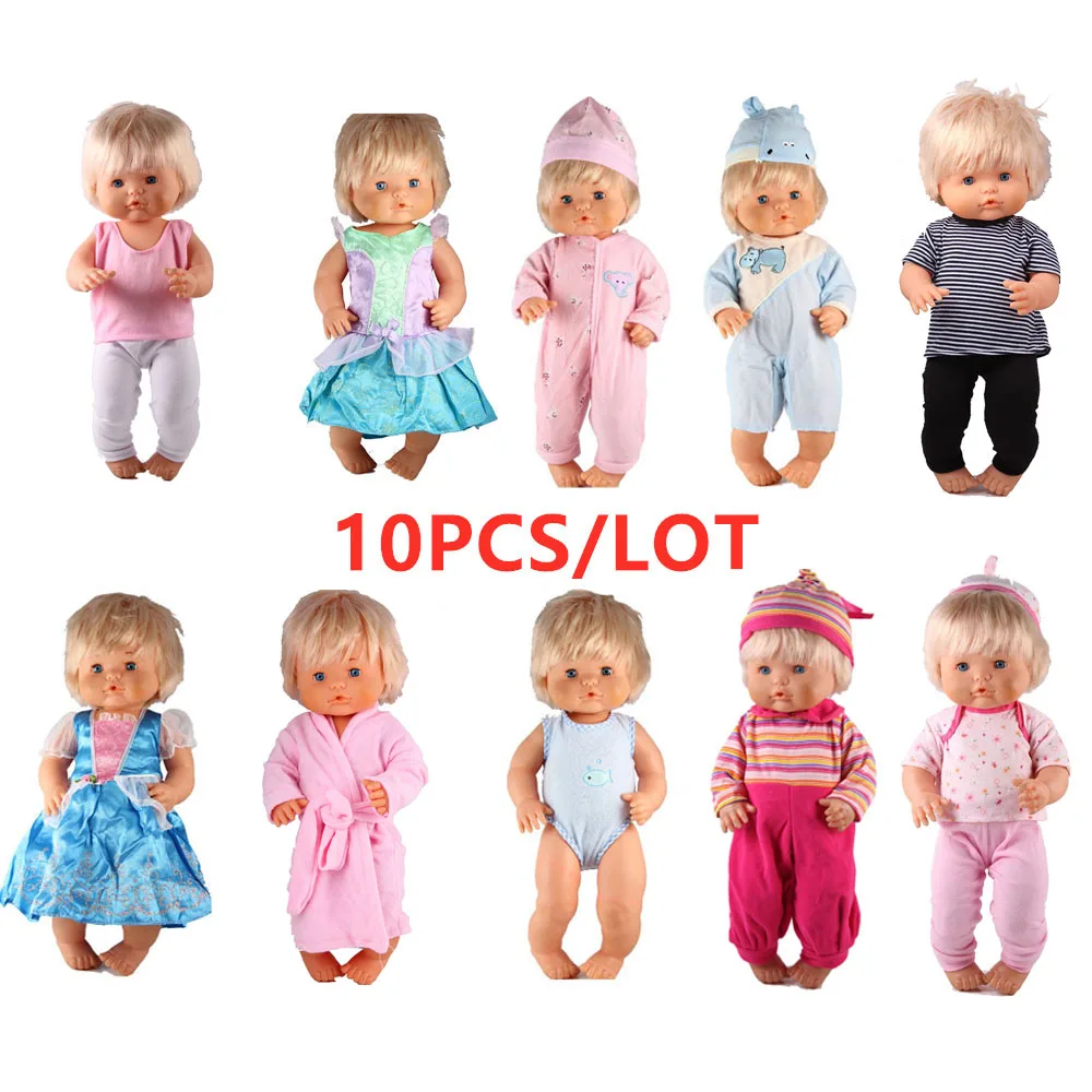 10pcs style 3 10 комплектов, комплект одежды для куклы 16 дюймов, Nenuco, Одежда для кукол 1" 40 см, Famosa, аксессуары для куклы, подарки для маленьких девочек - Цвет: 10pcs style 3