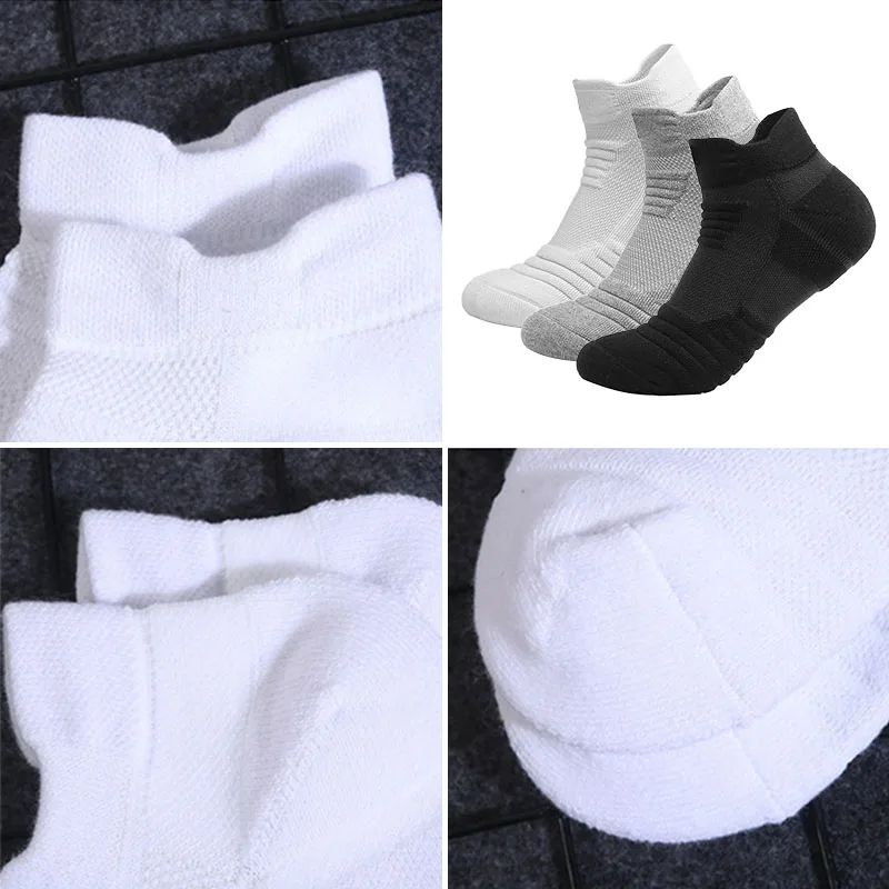 

Solid Color Breathable Socks for Men Spring Running Basketball Football Short Socks Cotton Unisex Sock Sokken