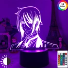 Фигурки героев аниме Черный Батлер, 3D лампа, Себастьян михаелис, фигурки героев мультфильма сделай сам, украшение для влюбленных, Подарочные игрушки, светодиодный ночсветильник