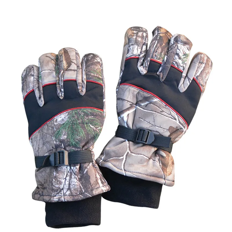 Outdoor Shooting Training Camo Warm Tactical Gloves Winter Thick Thermal Hunting Fishing Riding Climbing Full Finger Mittens | Спорт и