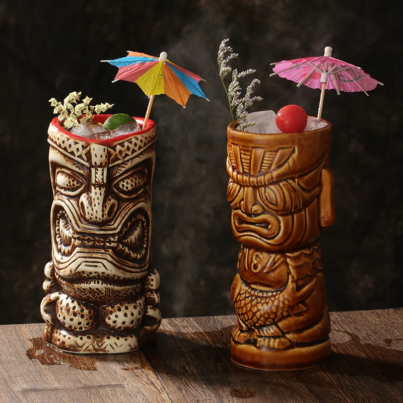 Новые Гавайские кружки Tiki Коктейльная чашка кружка для пива напитков вина