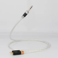 hi end odin silver plated 6 35mm jack 14 14inch trsmale to dual2 rca phono splitter audio extension cable hifi