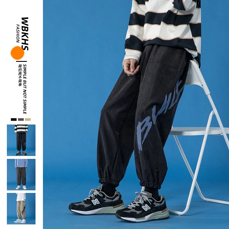 

2021 Spring and Autumn fashion slacks Men Printed Full Length Loose Pants