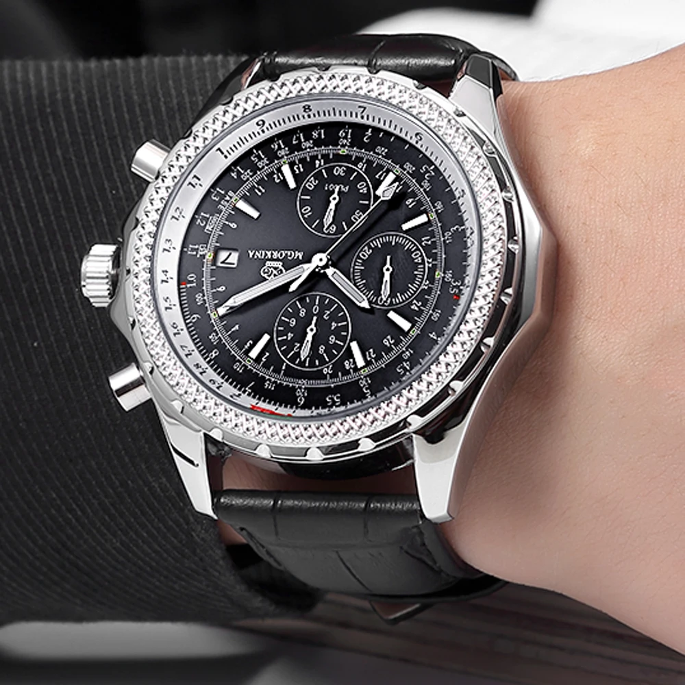 Часы Relojes мужские модные спортивные кварцевые деловые 6 рук 2020|Кварцевые часы| |
