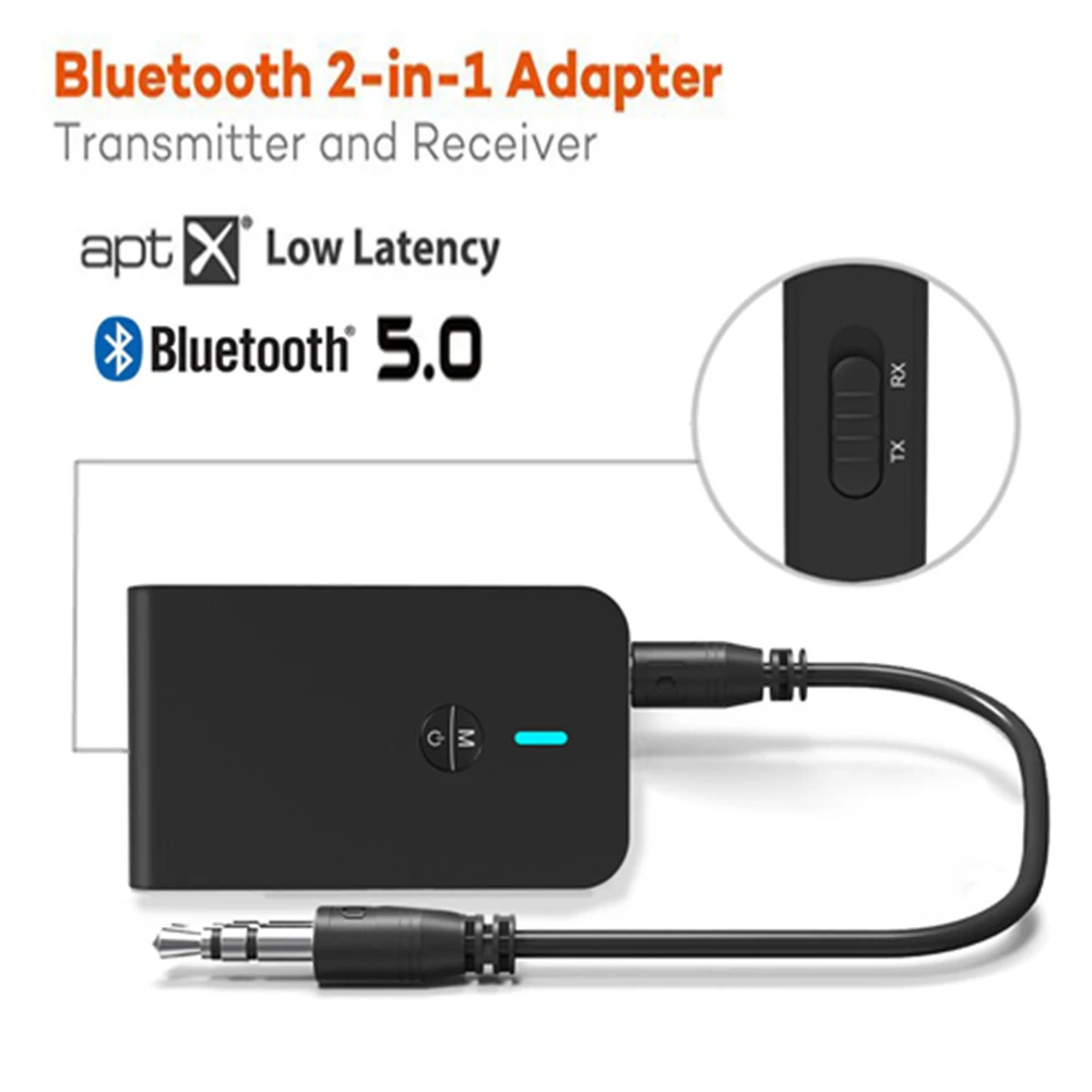 Беспроводной Bluetooth 5 0 передатчик приемник 3 мм RCA AUX стерео аудио адаптер для