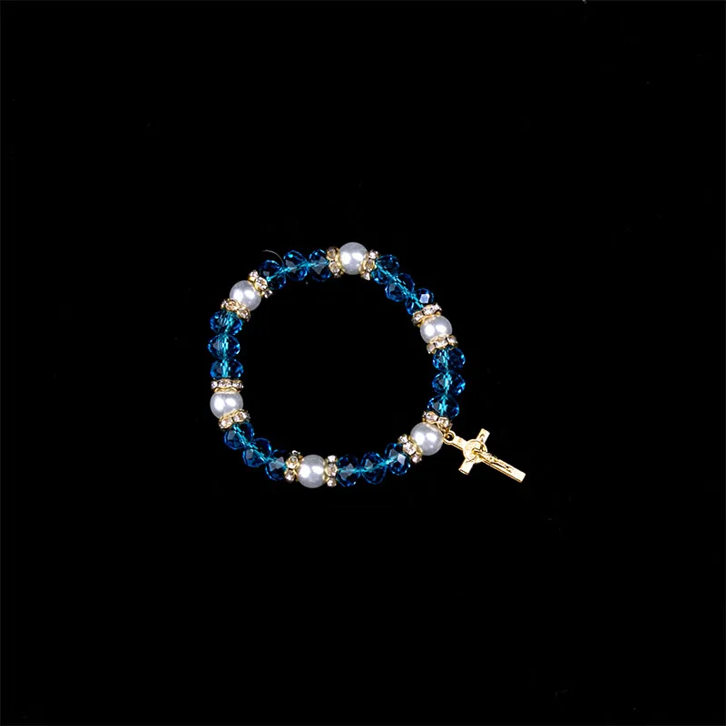 Оптовая продажа браслет из кристаллов Иконка Иисуса религиозный Подарочный