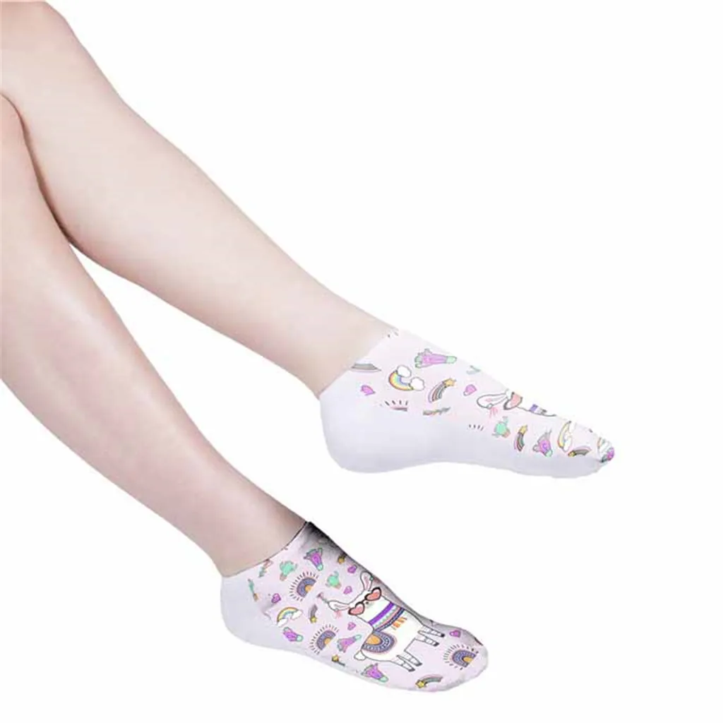 Женские носки с забавным мультяшным принтом женские нескользящие из альпаки