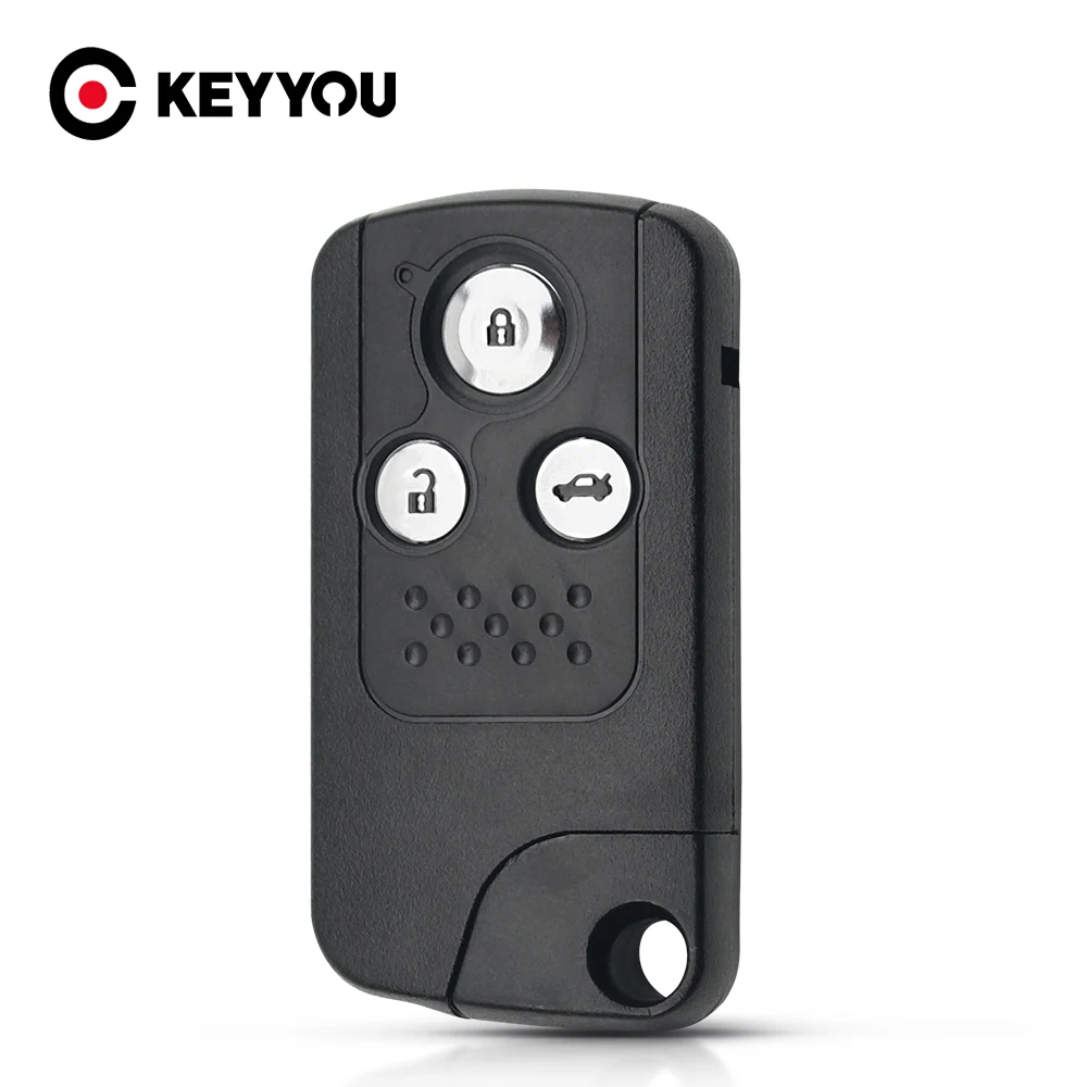 KEYYOU 3 кнопки дистанционного ключа Fob чехол для автомобильного Honda CRV Accord Civic Odyssey