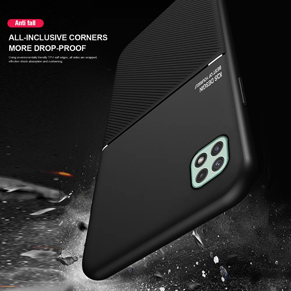 for samsung a22 5g case shockproof magnetic car holder phone cover for samsung galaxy a 22 a22 22a leather texture coque free global shipping